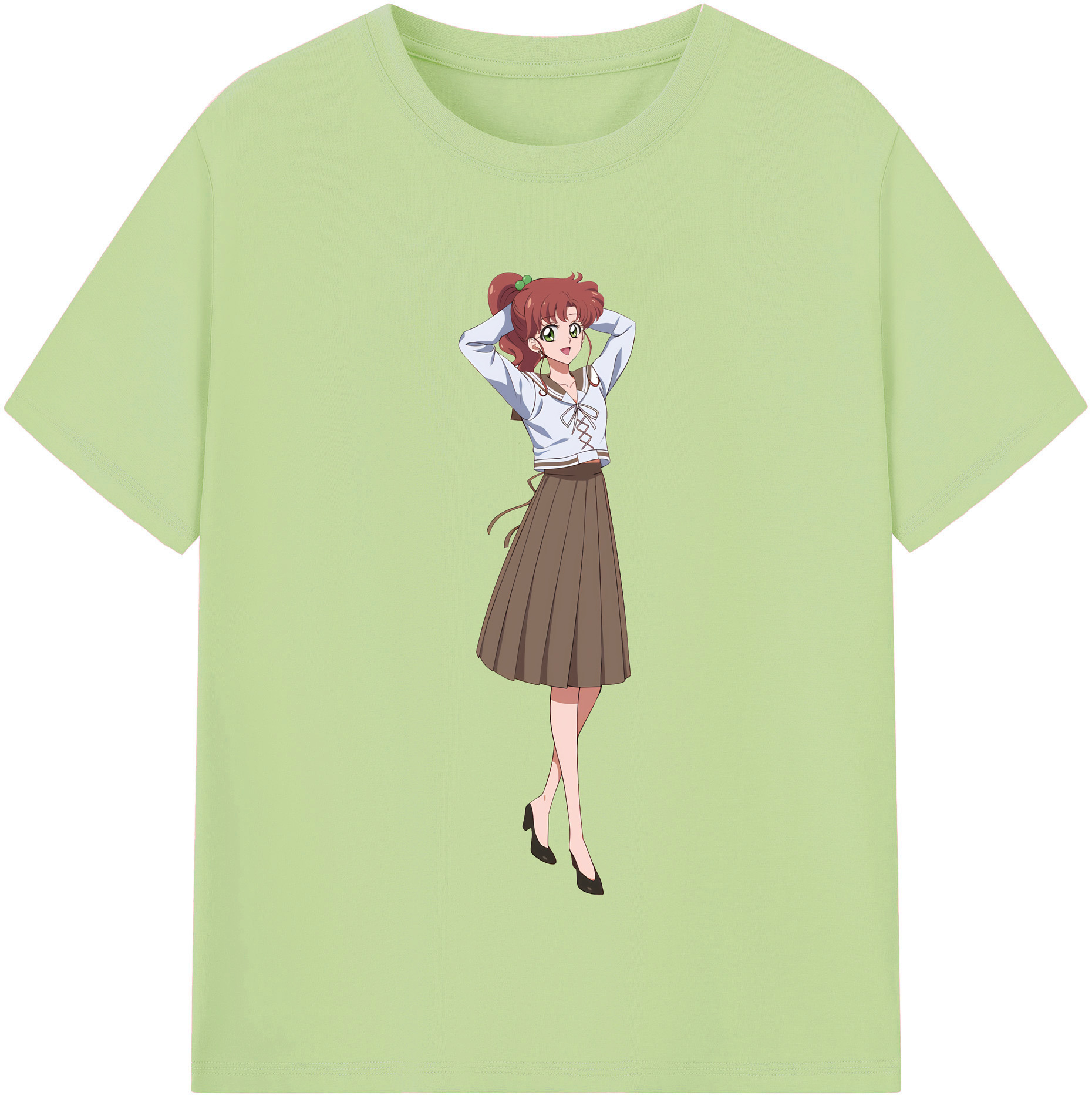 （画像用） 美少女戦士セーラームーン 木野 まこと きの まこと Sailor Moon Kino Makoto （セーラージュピター；Sailor Jupiter） 綿100％半袖Tシャツ（フロントプリント）
